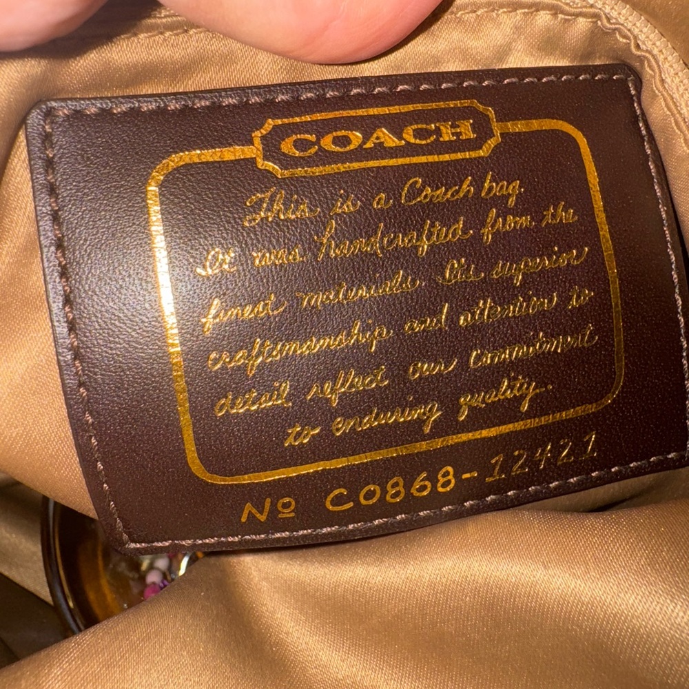 Coach Multicolor Striped Legacy Tote with Gold Accents - Picture 5 of 7